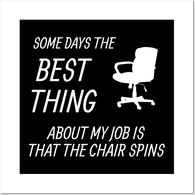 office work profession boss gift office chair humor Wall Art by Wirp